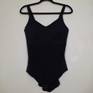 Honeylove Cami Bodysuit Womens L Black Targeted X Compression Adjustable Gusset